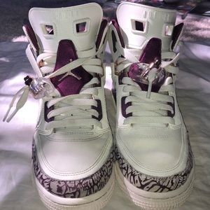 nike jordan spizike off-white and purple